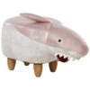 Beliani Dierenhocker SHARK - Roze Polyester -Tuinmeubel Winkel 1953421894