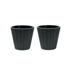 Merkloos Bloempot - Hout Look - Grijs - Kunststof - 40 Cm 7 Merkloos Bloempot - Hout Look - Grijs - Kunststof - 40 Cm -Tuinmeubel Winkel 1980488373 0102