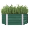 VidaXL Plantenbak Verhoogd 129x129x46 Cm Gegalvaniseerd Staal Groen 2 VidaXL Plantenbak Verhoogd 129x129x46 Cm Gegalvaniseerd Staal Groen -Tuinmeubel Winkel 1995661079