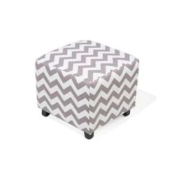 Beliani Poef KANSAS - Grijs Katoen -Tuinmeubel Winkel 22f25ef1209e44aeb045ed69744bcda4