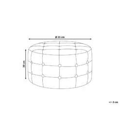 Beliani Poef TAMPA - Beige Fluweel -Tuinmeubel Winkel 25a588ee19ca4f19835ba60408f9b94a