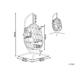Beliani Hangstoel ADRIA - Beige Polyester -Tuinmeubel Winkel 2b1402e1a1ae4b0ba4cde018ebb13830