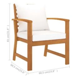 VidaXL Tuinstoelen 2 St Met Crèmekleurig Kussen Massief Acaciahout -Tuinmeubel Winkel 2c6ca13c4589471eb719fef30fa4995f