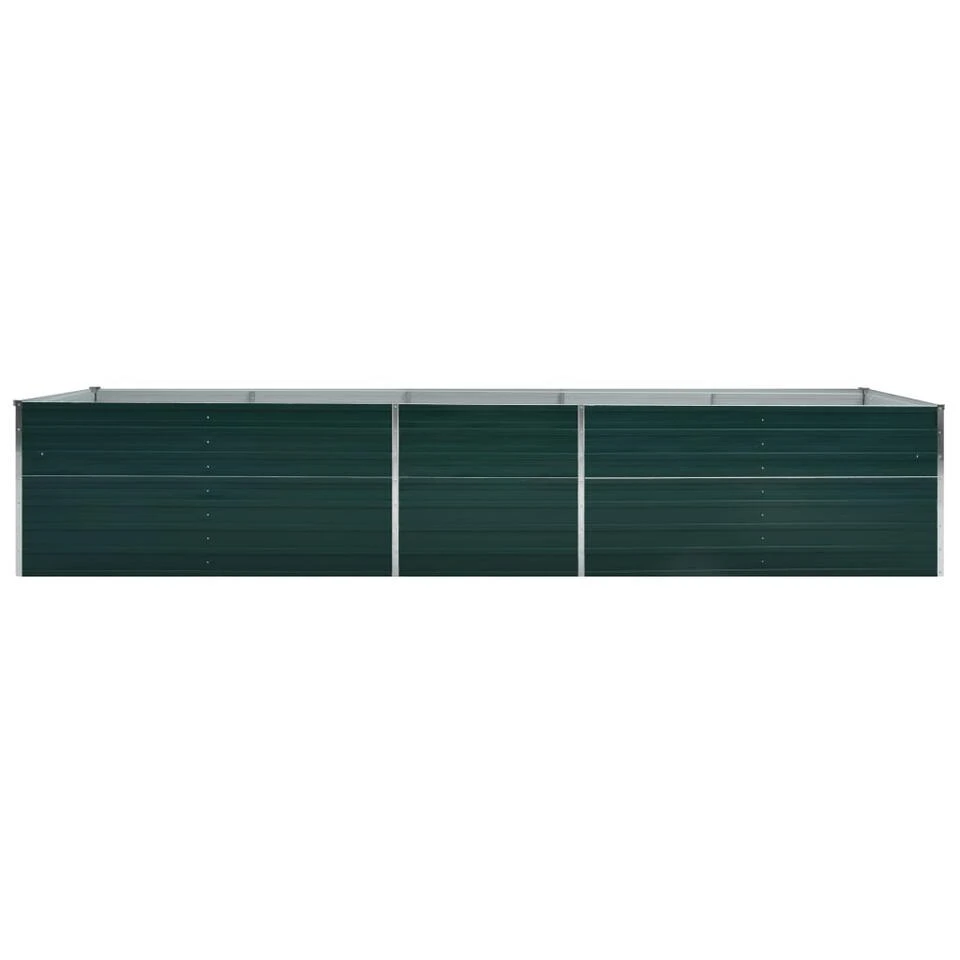 VidaXL Plantenbak Verhoogd 400x80x45 Cm Gegalvaniseerd Staal Groen 5 VidaXL Plantenbak Verhoogd 400x80x45 Cm Gegalvaniseerd Staal Groen - Afbeelding 3