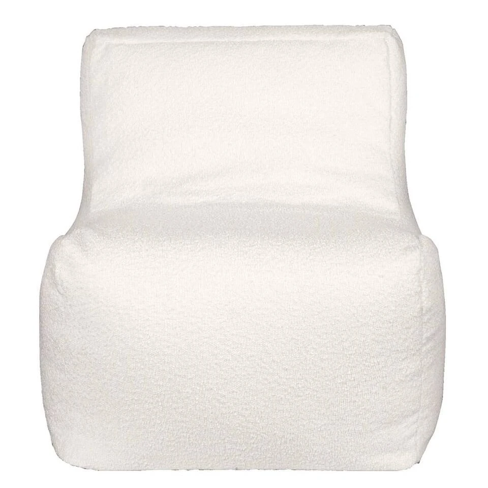 Loungestoel Bouclé - Off White - 80x60x65 Cm 4 Loungestoel Bouclé - Off White - 80x60x65 Cm - Afbeelding 2