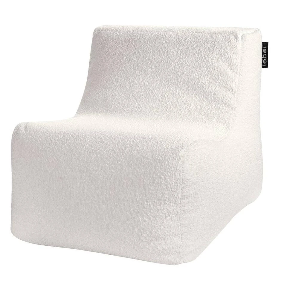 Loungestoel Bouclé - Off White - 80x60x65 Cm 3 Loungestoel Bouclé - Off White - 80x60x65 Cm