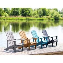 Beliani Tuinstoel ADIRONDACK - Lichte Houtkleur Kunsthout -Tuinmeubel Winkel 398dcd3adff443a8ae4204e47fc165ef