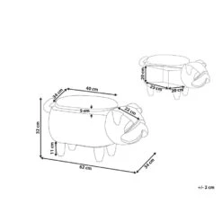 Beliani Dierenhocker PUG - Grijs Fluweel -Tuinmeubel Winkel 3f6b124defba448dbe7b22b839088a2f