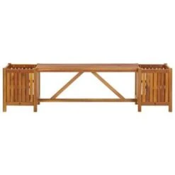 VidaXL Tuinbank Met 2 Bloembakken 150x30x40 Cm Massief Acaciahout -Tuinmeubel Winkel 40ce36e8997c43db8012090b116d840e