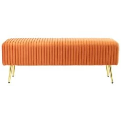 Beliani Hocker PATERSON - Oranje Fluweel 9 Beliani Hocker PATERSON - Oranje Fluweel -Tuinmeubel Winkel 41536f3064484d4ba55a6f0a6e449b8a