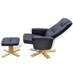 VidaXL Fauteuil Met Voetenbankje Kunstleer Zwart 8 VidaXL Fauteuil Met Voetenbankje Kunstleer Zwart -Tuinmeubel Winkel 421f886b2045471fabc4b46a115ef9ee