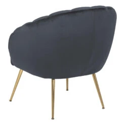 Sohome Fauteuil Garrick - Velvet - Dark Grey/Gold -Tuinmeubel Winkel 42a0715407844672bb0491ef8d62a73d