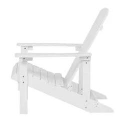 Beliani Tuinstoel ADIRONDACK - Wit Kunsthout -Tuinmeubel Winkel 438d2910b42e44aea299f03f00e433f5