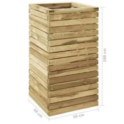 VidaXL Plantenbak Verhoogd 50x50x100 Cm Geïmpregneerd Grenenhout -Tuinmeubel Winkel 45eddce64d3a42599b58d0324753519d