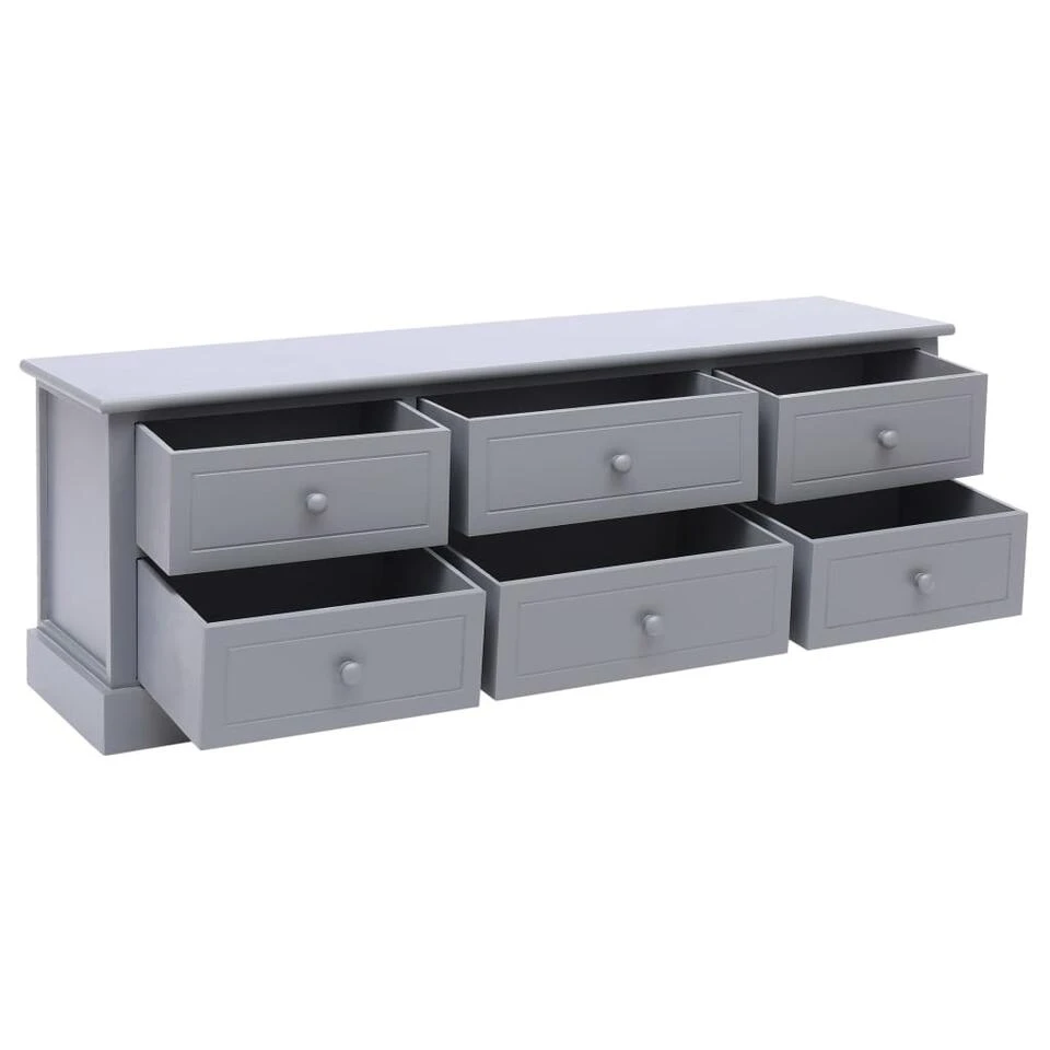 VidaXL Halbankje 115x30x40 Cm Hout Donkergrijs 5 VidaXL Halbankje 115x30x40 Cm Hout Donkergrijs - Afbeelding 3