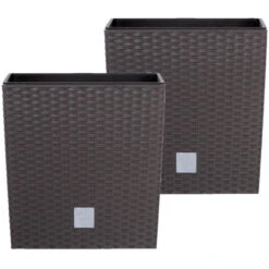 Prosperplast Plantenbak Rato - Bruin - Rotan - Kunststof - 26 Cm -Tuinmeubel Winkel 46335972b40041aaa7469b49a32b0024