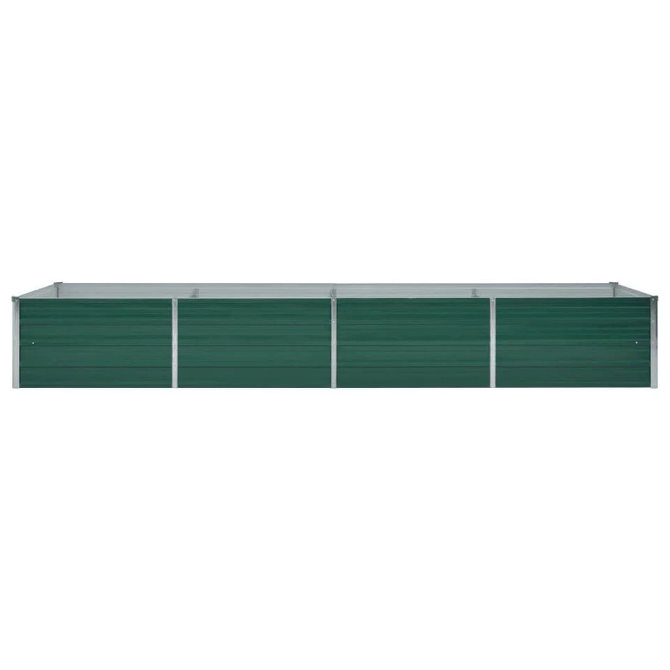 VidaXL Plantenbak Verhoogd 320x80x45 Cm Gegalvaniseerd Staal Groen 4 VidaXL Plantenbak Verhoogd 320x80x45 Cm Gegalvaniseerd Staal Groen - Afbeelding 2