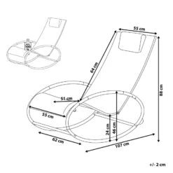 Beliani Tuinligstoel CAMPO - Blauw Staal, Textiel 9 Beliani Tuinligstoel CAMPO - Blauw Staal, Textiel -Tuinmeubel Winkel 4812a64c17cc4f96abadfabadf36419d