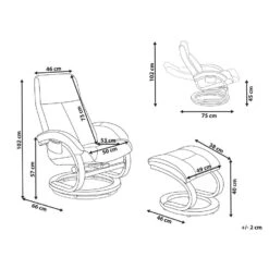 Beliani Massagestoel HERO - Zwart Polyester -Tuinmeubel Winkel 4cae1b3737794d71872ebe598776f6e2