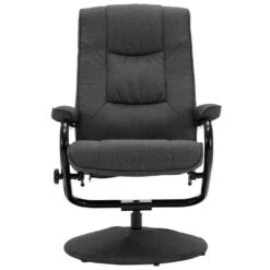 VidaXL Fauteuil Verstelbaar Met Voetenbankje Stof Donkergrijs -Tuinmeubel Winkel 50f1a56aa5464da881db44ee1c2103fc