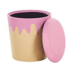 Beliani Poef MOUSEE - Beige Fluweel -Tuinmeubel Winkel 53c244b6631843799c5a391ad5ebaa03