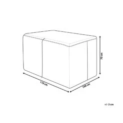 Beliani Meubelhoes CHUVA - Grijs Pvc -Tuinmeubel Winkel 569827d8384745f7bf4f10df37e239d6