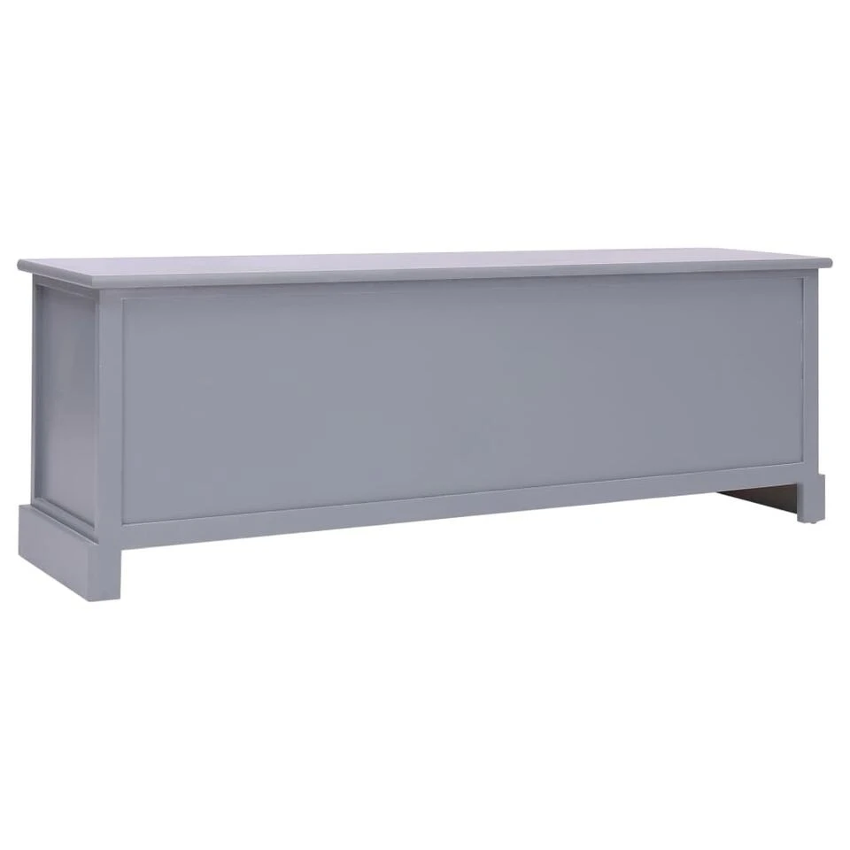 VidaXL Halbankje 115x30x40 Cm Hout Donkergrijs 6 VidaXL Halbankje 115x30x40 Cm Hout Donkergrijs - Afbeelding 4