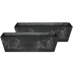 Steege Plantenbak - Gerecycled Kunststof - Zwart - 74 X 17 Cm -Tuinmeubel Winkel 5deb1a6e07284ba49d47f9206002911d