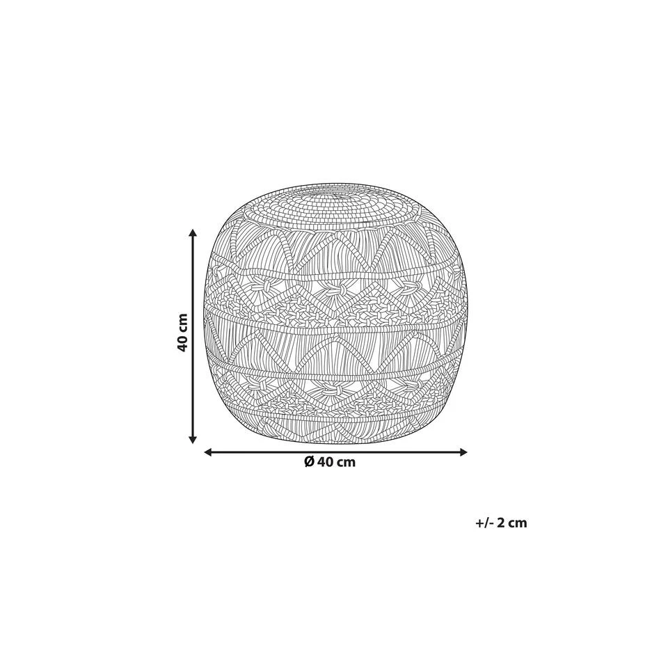 Beliani Kinderpoef KAYSERI - Roze Katoen 5 Beliani Kinderpoef KAYSERI - Roze Katoen - Afbeelding 3