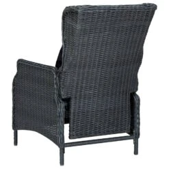 VidaXL Tuinstoel Verstelbaar Met Kussens Poly Rattan Donkergrijs -Tuinmeubel Winkel 65b64613ef88464e8ef563065688f1eb
