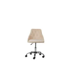 Beliani Bureaustoel PARRISH - Beige Fluweel -Tuinmeubel Winkel 68b235230e3c4859bdc0bd27ce2b7a07