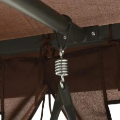 VidaXL Schommelbank Met Prieel Converteerbaar Koffiekleurig 9 VidaXL Schommelbank Met Prieel Converteerbaar Koffiekleurig -Tuinmeubel Winkel 6ad5beaa7b1442c094a961a3069dfde9