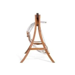 Beliani Schommelbank APRILIA - Donkere Houtkleur Larikshout -Tuinmeubel Winkel 6c5b1ce91bc049dca2887da71cb06d54