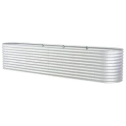 VidaXL Plantenbak Verhoogd 400x80x81 Cm Gegalvaniseerd Staal Zilver 8 VidaXL Plantenbak Verhoogd 400x80x81 Cm Gegalvaniseerd Staal Zilver -Tuinmeubel Winkel 70d3eab661e9452c8caac3b5816d0f24