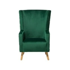 Beliani Oorfauteuil ONEIDA - Groen Fluweel -Tuinmeubel Winkel 740abbb2633a40859a93a1fb91b17b53