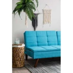 Beliani Driezitsbank - RONNE Blauw Polyester -Tuinmeubel Winkel 755917a5b3af4865a916af423d16df24