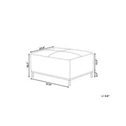 Beliani Ottomaan OSLO - Beige Leer -Tuinmeubel Winkel 7803c925d1634bf9845905a804747b8c