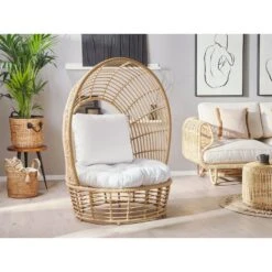 Beliani Fauteuil LIDO - Beige Rotan -Tuinmeubel Winkel 79a0213f848e41208ef42e9ea30aaa49