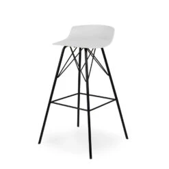 Tenzo Barkruk Tori - Wit/zwart (2 Stuks)