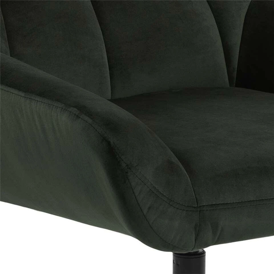 Fauteuil Devin - Stof - Donkergroen 6 Fauteuil Devin - Stof - Donkergroen - Afbeelding 4