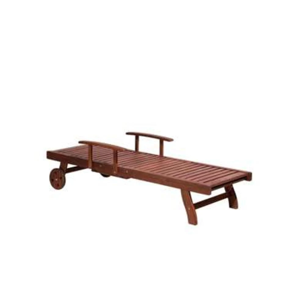 Beliani Tuinligstoel TOSCANA - Blauw Acaciahout 4 Beliani Tuinligstoel TOSCANA - Blauw Acaciahout - Afbeelding 2