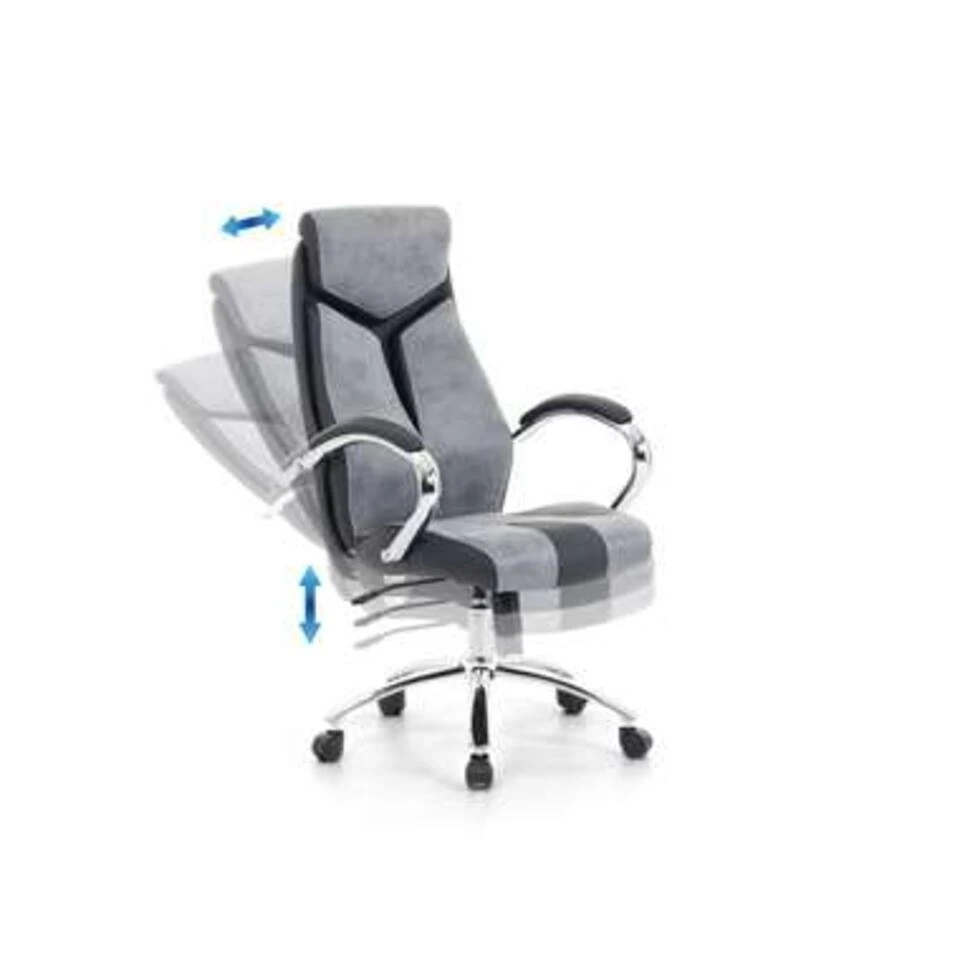 Beliani Bureaustoel FORMULA - Grijs Polyester 5 Beliani Bureaustoel FORMULA - Grijs Polyester - Afbeelding 3