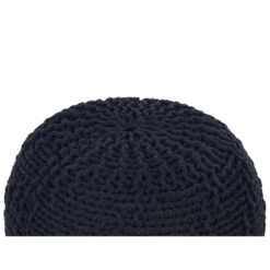 Beliani Poef PRIENE - Zwart Katoen -Tuinmeubel Winkel 8645c171e92240a980a0100f8d1e29e5