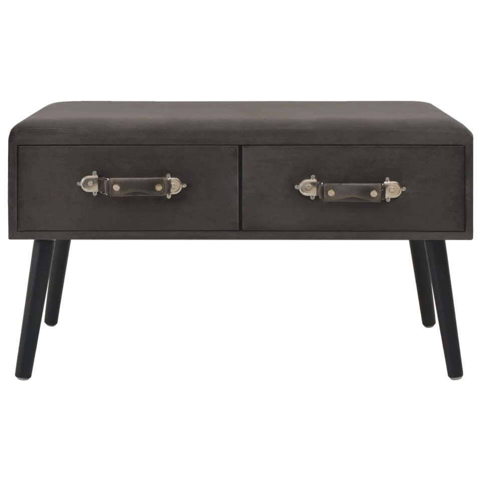 VidaXL Bank Met Lades 80 Cm Fluweel Grijs 5 VidaXL Bank Met Lades 80 Cm Fluweel Grijs - Afbeelding 3