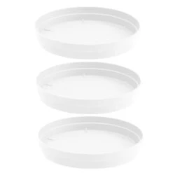 EDA Bloempot - Toscane - Onderschaal - Wit - Kunststof - D28 Cm -Tuinmeubel Winkel 8b5447ac2c3a46ca884d008d39d24d07