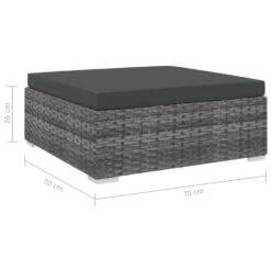 VidaXL Voetensteun 1 St Met Kussen Poly Rattan Grijs 7 VidaXL Voetensteun 1 St Met Kussen Poly Rattan Grijs -Tuinmeubel Winkel 8ceb739b7bf547f7bc44d264ba03652a