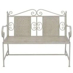 VidaXL Tuinbank 115 Cm Staal Grijs -Tuinmeubel Winkel 92dd72548e5e45f4813fb9c122be5964