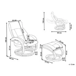 Beliani Massagestoel FORCE - Bruin Kunstleer -Tuinmeubel Winkel 9b6345c929504169a367f7b6e2f439be