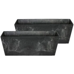 Steege Plantenbak - Gerecycled Kunststof - Zwart - 55 X 17 Cm -Tuinmeubel Winkel 9cdf97a0228947708935dabe67ee7216