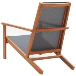 VidaXL Loungestoel Massief Eucalyptushout En Textileen Grijs -Tuinmeubel Winkel 9e3b905143f84781b9156396d2363745